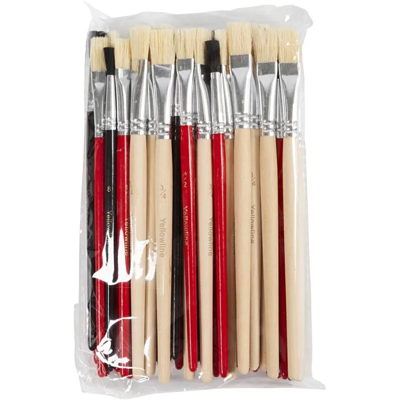 YellowLine Pinsel-Set, Nr. 4+8+10+12+3/4, 60 Stk/ 1 Pck