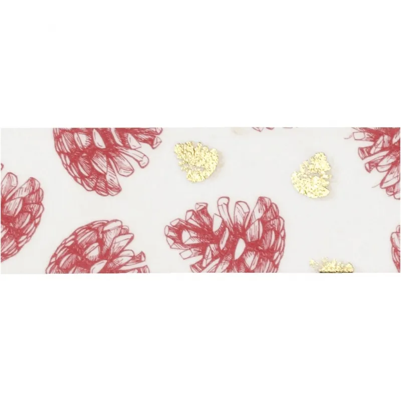 Washi Tape, Zapfen und Punkte - Glanzfolie, B 15 mm, 2x4 m/ 1 Pck