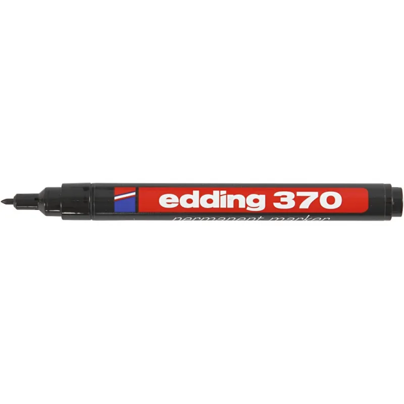 Edding 370 Marker, Strichstärke 1 mm, Schwarz, 1 Stk