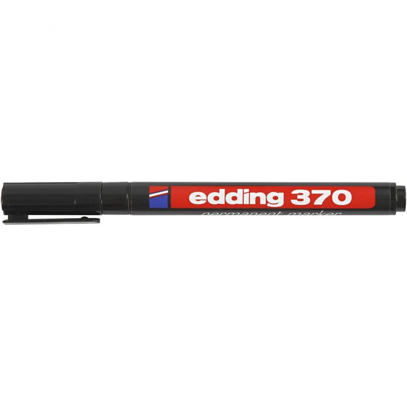 Edding 370 Marker, Strichstärke 1 mm, Schwarz, 1 Stk