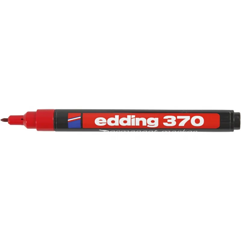 Edding 370 Marker, Strichstärke 1 mm, Rot, 1 Stk