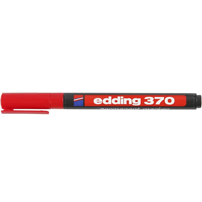 Edding 370 Marker, Strichstärke 1 mm, Rot, 1 Stk