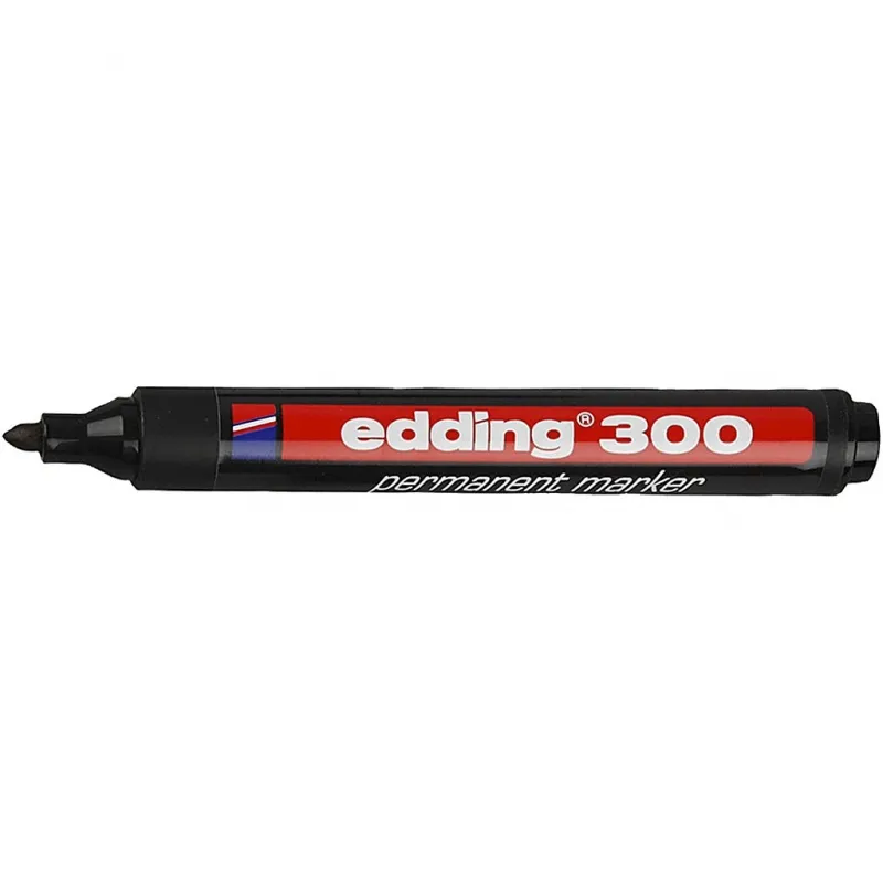 Edding 300 Marker, Strichstärke 1,5-3 mm, Schwarz, 1 Stk