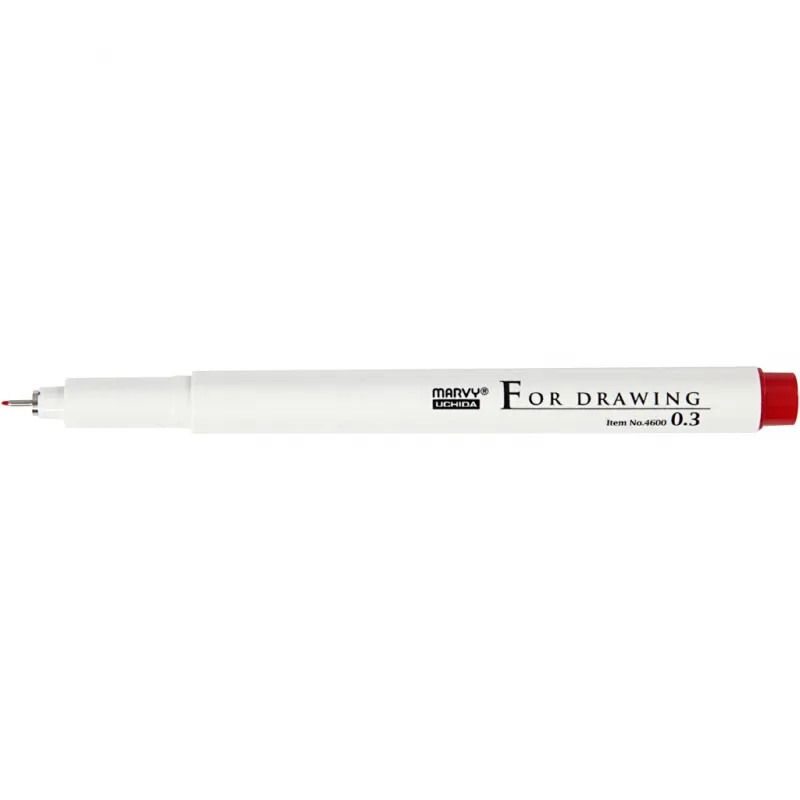 Tusche-Zeichenstift, Strichstärke 0,3 mm, Rot, 1 Stk