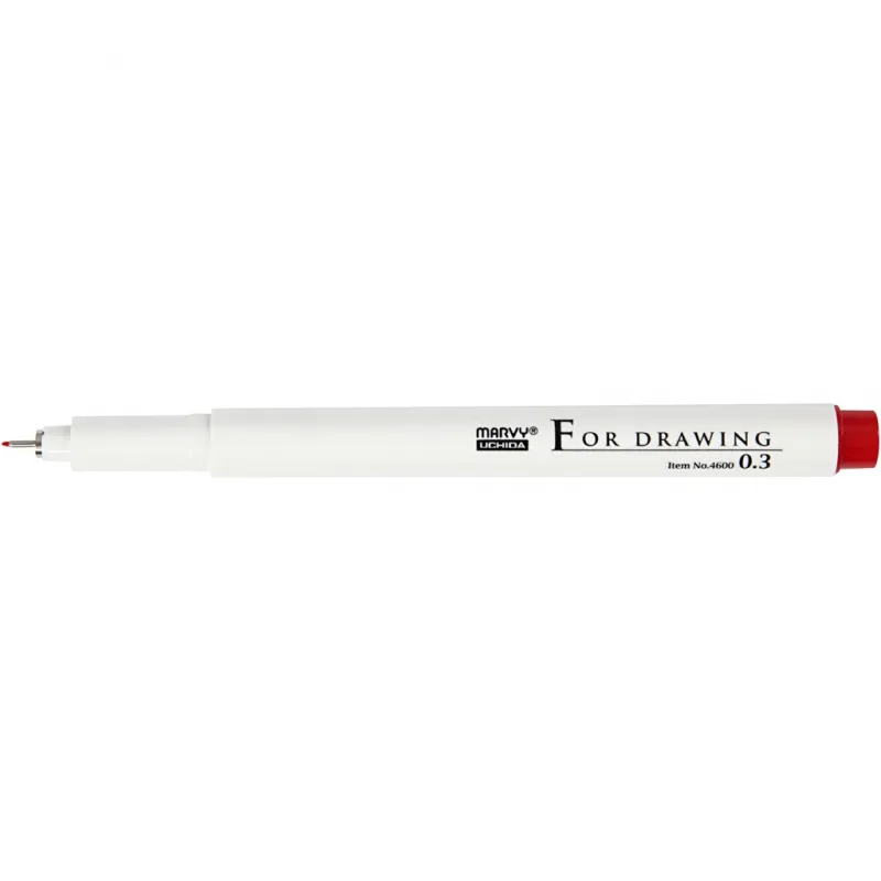 Tusche-Zeichenstift, Strichstärke 0,3 mm, Rot, 1 Stk