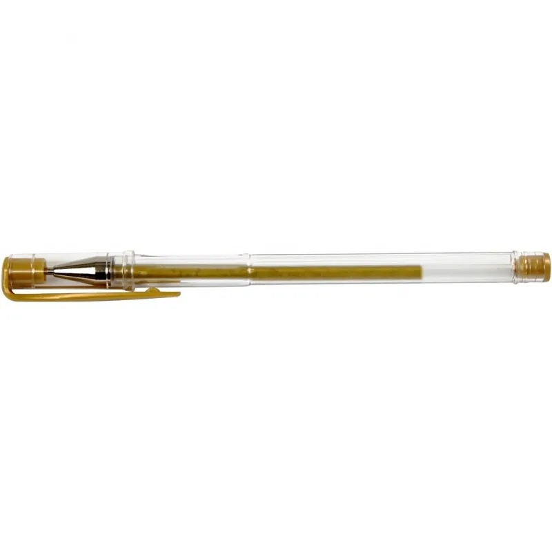 Gelschreiber, Strichstärke 0,8 mm, Gold, 6 Stk/ 1 Pck
