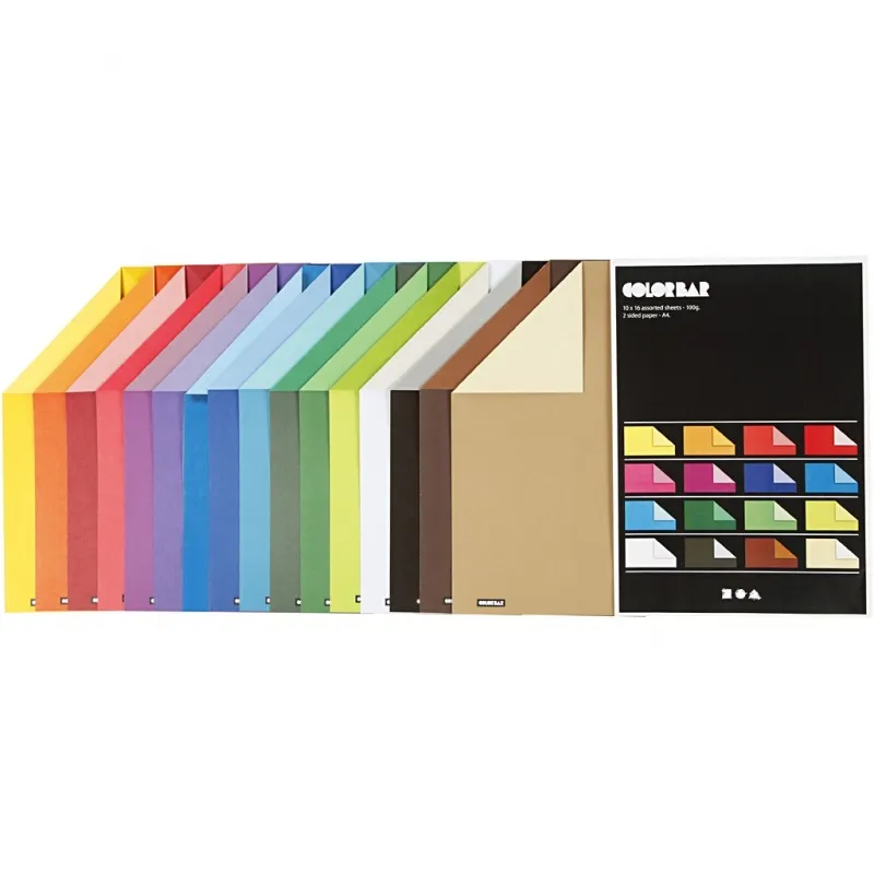 Color Bar-Papier, A4, Blatt 210x297 mm, 100 g, Sortierte Farben, 16x10 Bl./ 1 Pck