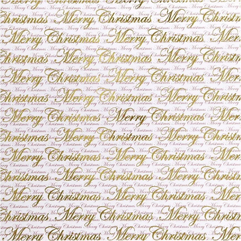 Design-Papier, Frohe Weihnachten & Punkte, Blatt 30,5x30,5 cm, 180 g, Gold, 3 Bl./ 1 Pck