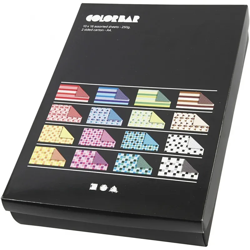 Color Bar-Karton, A4, Blatt 210x297 mm, 250 g, Sortierte Farben, 16x10 Bl./ 1 Pck