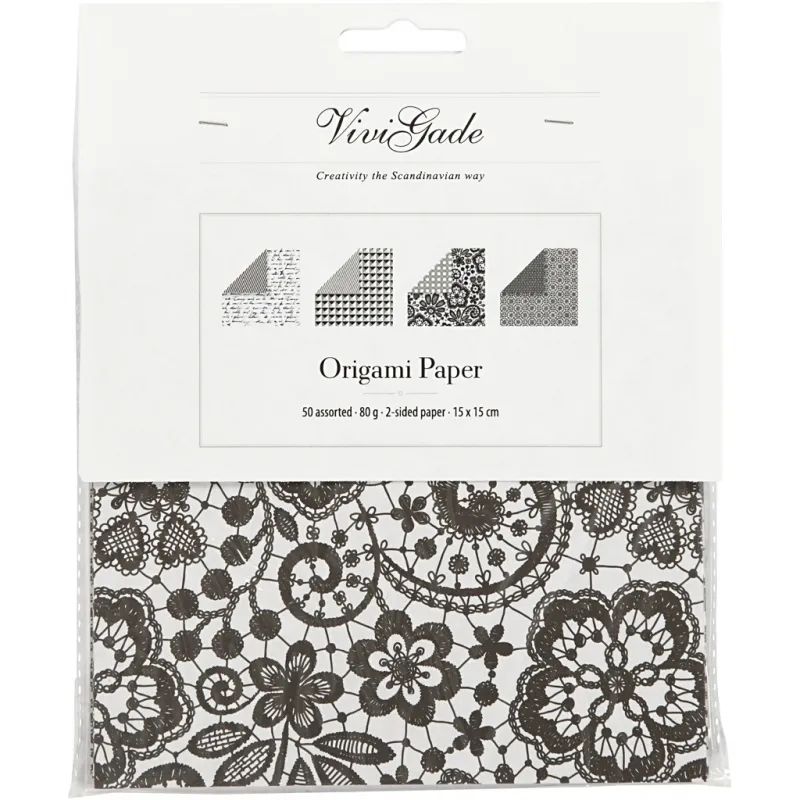 Origami-Papier, Größe 15x15 cm, 80 g, 50 Bl. sort./ 1 Pck