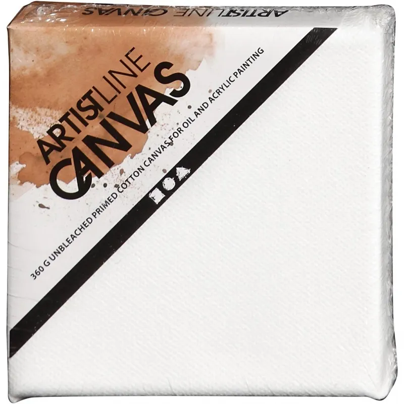 Leinwand, T 1,6 cm, Größe 10x10 cm, 360 g, Weiß, 10 Stk/ 1 Pck