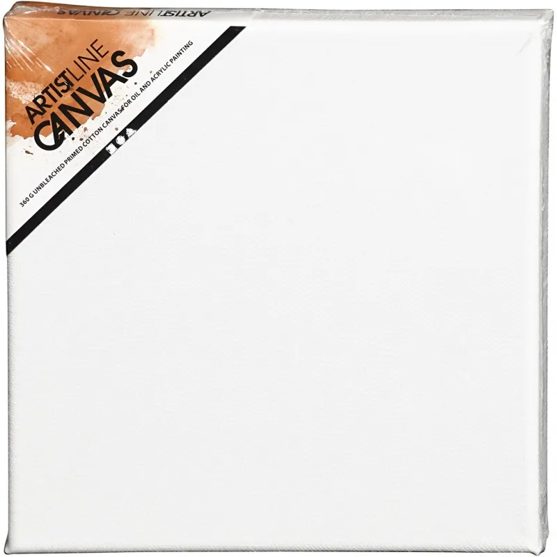 Leinwand, T 1,6 cm, Größe 20x20 cm, 360 g, Weiß, 1 Stk