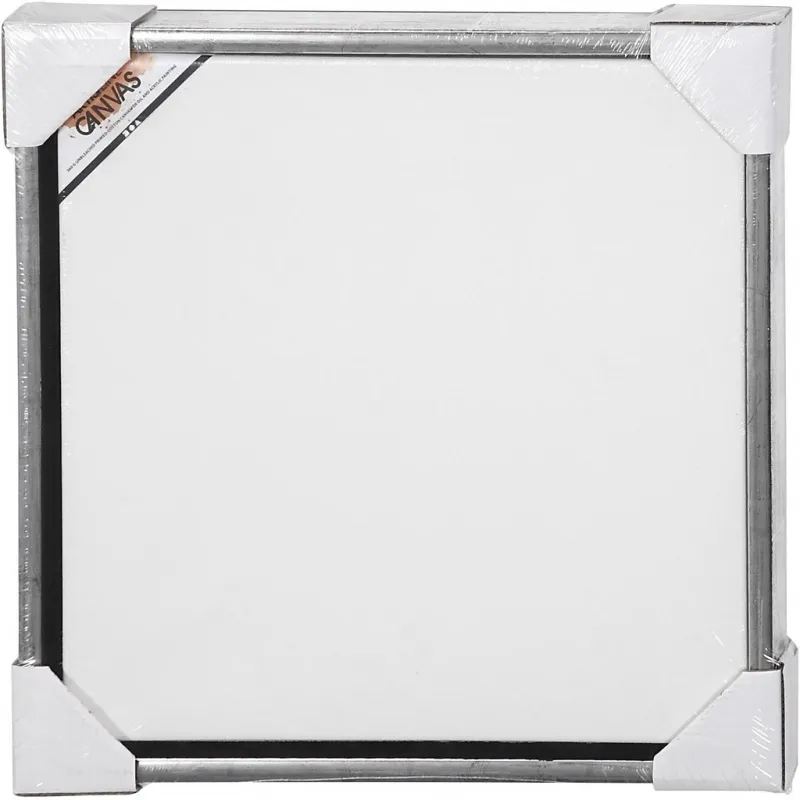 Leinwand mit Holzrahmen, Größe 40x40 cm, 360 g, Antiksilber, Weiß, 1 Stk