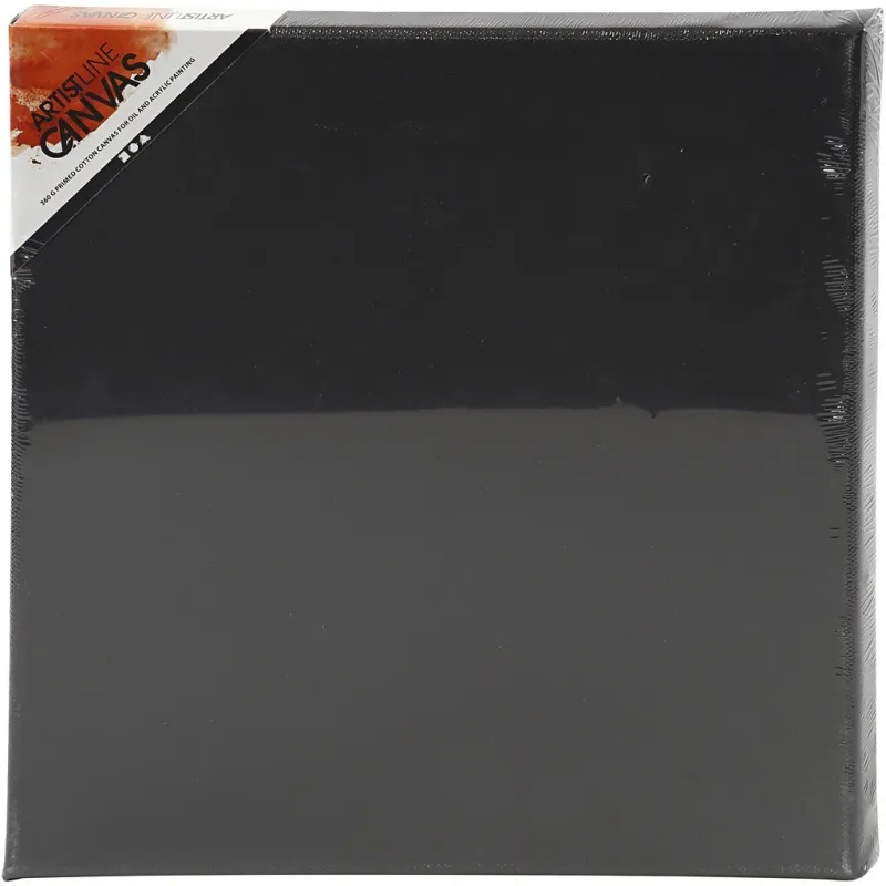 Leinwand, T 1,6 cm, Größe 30x30 cm, 360 g, Schwarz, Weiß, 10 Stk/ 1 Pck