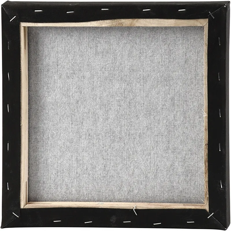Leinwand, T 1,6 cm, Größe 30x30 cm, 360 g, Schwarz, Weiß, 10 Stk/ 1 Pck