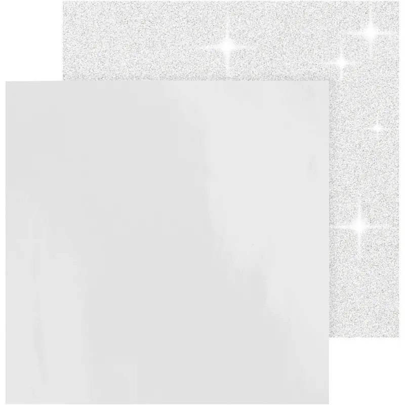 Design-Papier, Blatt 30,5x30,5 cm, 120+128 g, Weiß, 2 Bl./ 1 Pck