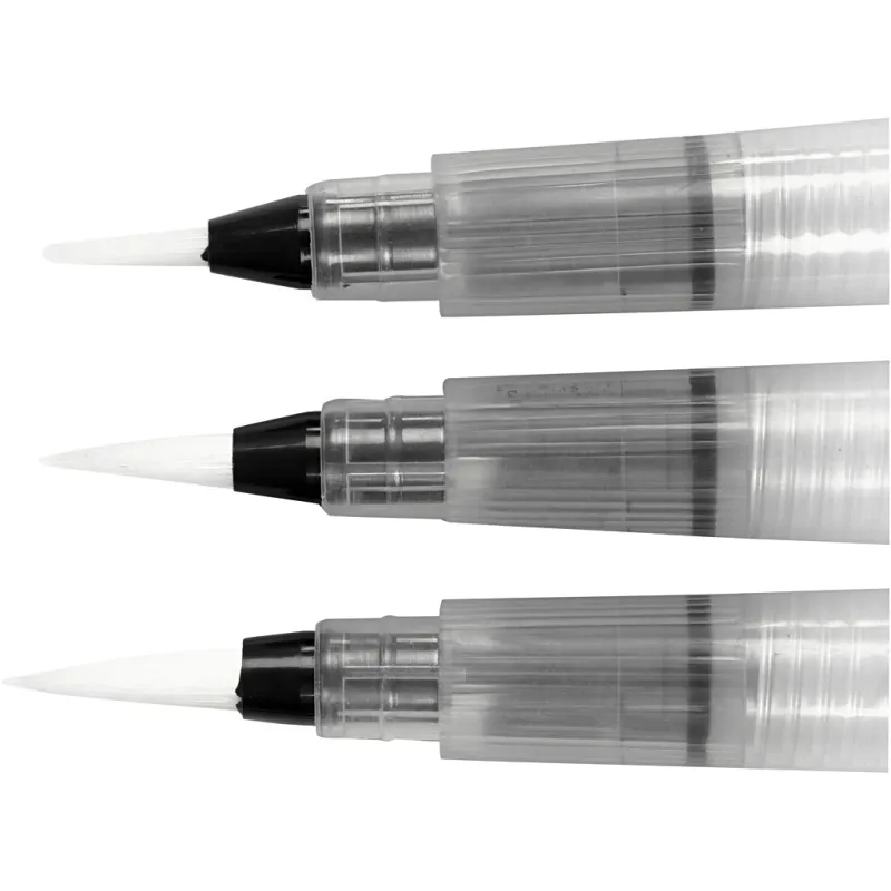 Wasserpinsel, Größe S+M+L, 10 ml, 3 Stk/ 1 Pck