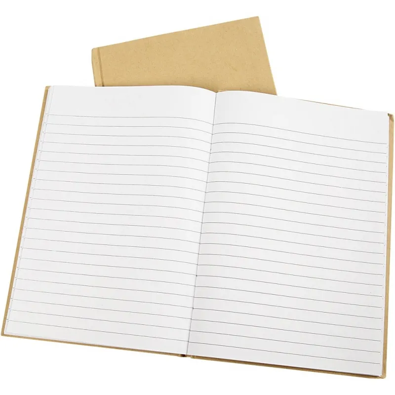 Notizbuch , A5, linien, 60 g, Braun, 1 Stk