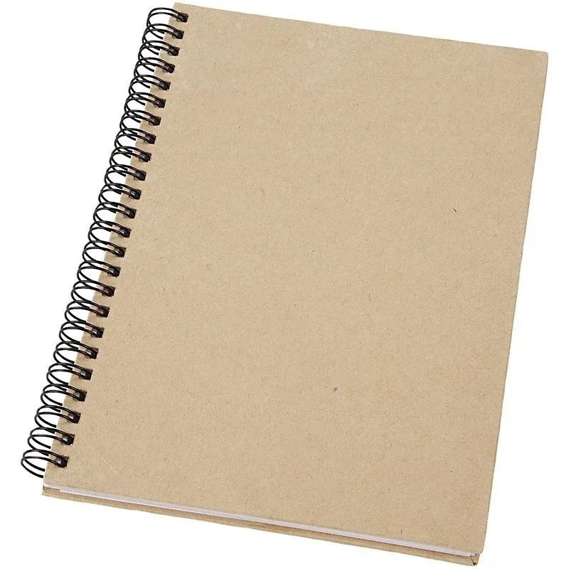 Notizbuch mit Spiralbindung, A5, Blatt 148x210 mm, 60 g, Braun, 1 Stk