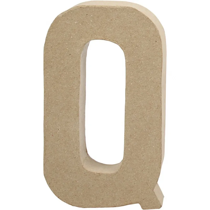 Buchstabe, Q, H 20,3 cm, B 11,5 cm, Dicke 2,5 cm, 1 Stk