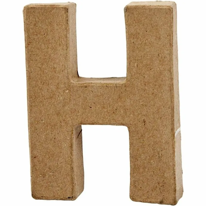 Buchstabe, H, H 10 cm, B 7,6 cm, Dicke 1,7 cm, 1 Stk