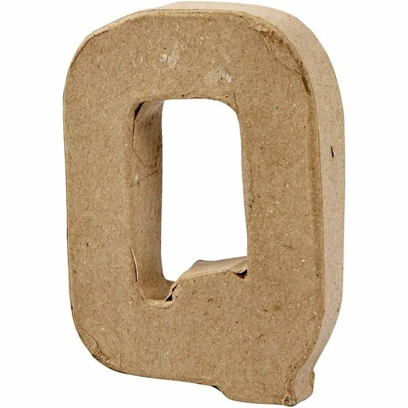 Buchstabe, Q, H 10 cm, B 7,8 cm, Dicke 1,7 cm, 1 Stk