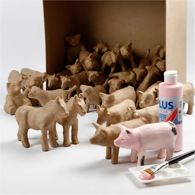 Kleine Tierfiguren, H 8-12 cm, 60 Stk/ 1 Pck