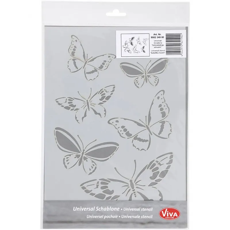 Schablone, Schmetterlinge, A4, Blatt 210x297 mm, 1 Stk