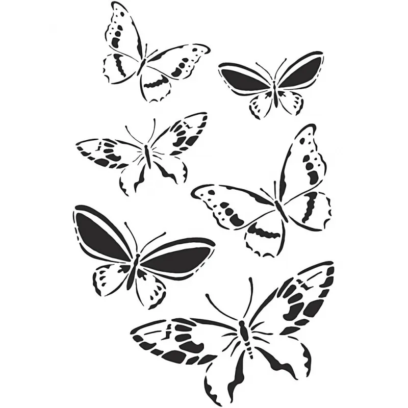 Schablone, Schmetterlinge, A4, Blatt 210x297 mm, 1 Stk