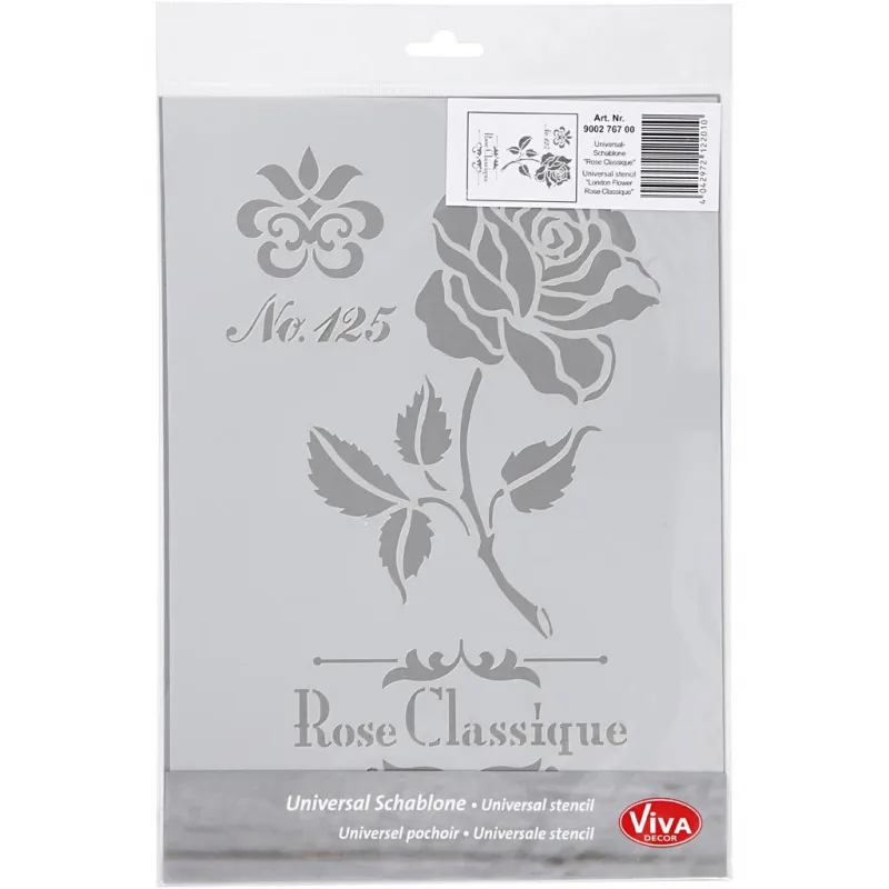 Schablone, Rose, A4, Blatt 210x297 mm, 1 Stk