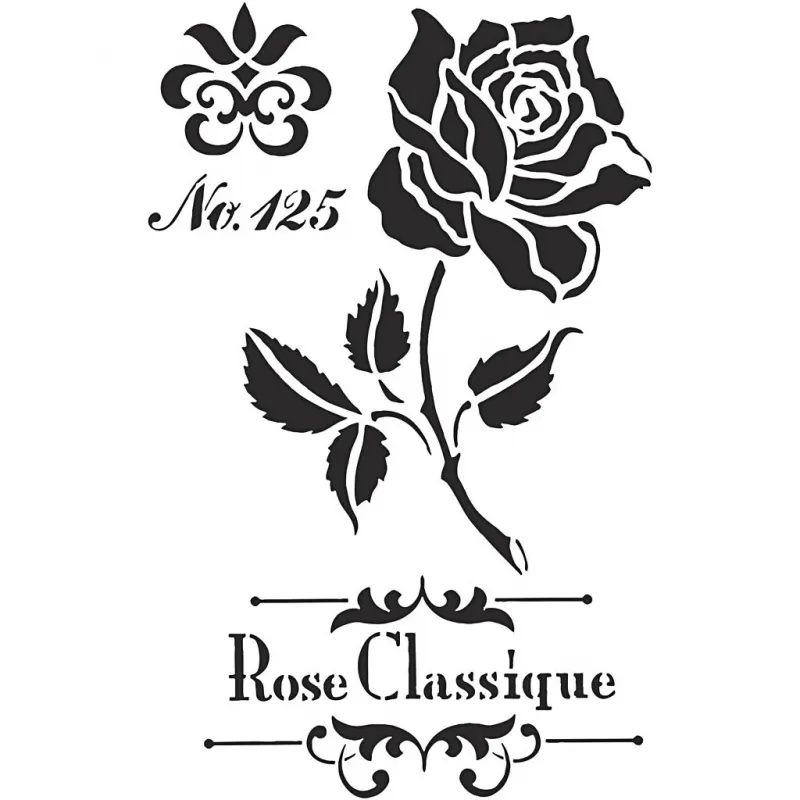 Schablone, Rose, A4, Blatt 210x297 mm, 1 Stk