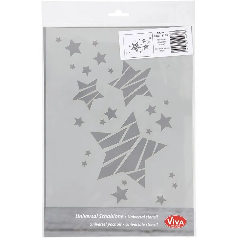 Schablone, Sterne, A4, Blatt 210x297 mm, 1 Stk