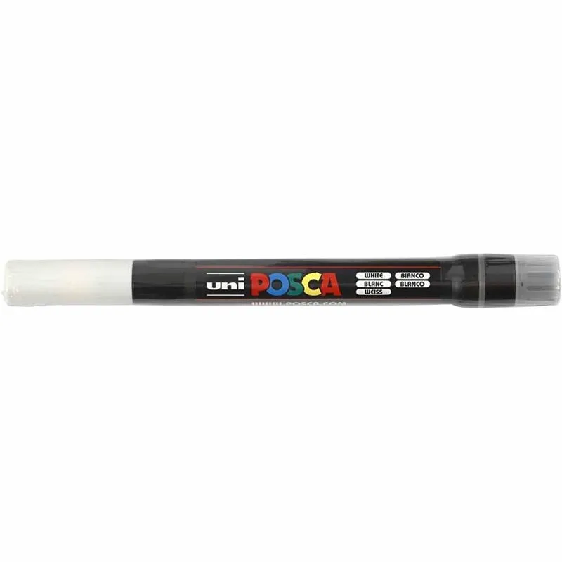 Posca Marker , Nr. PCF350, Strichstärke 1-10 mm, Pinsel, Weiß, 1 Stk