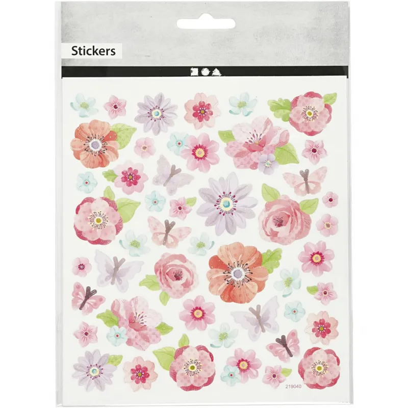 Sticker, Frühlingsblumen, Blatt 15x16,5 cm, 1 Bl.