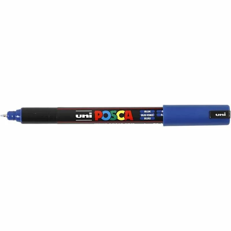 Posca Marker , Nr. PC-1MR, Strichstärke 0,7 mm, extrafein, Blau, 1 Stk