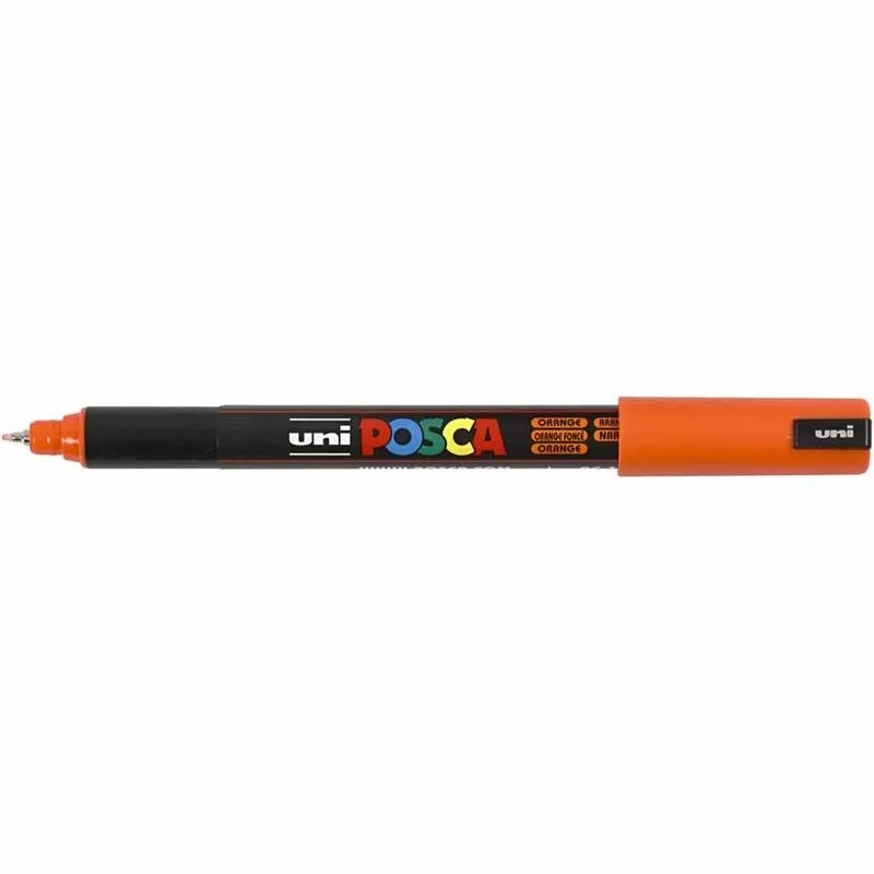 Posca Marker , Nr. PC-1MR, Strichstärke 0,7 mm, extrafein, Orange, 1 Stk