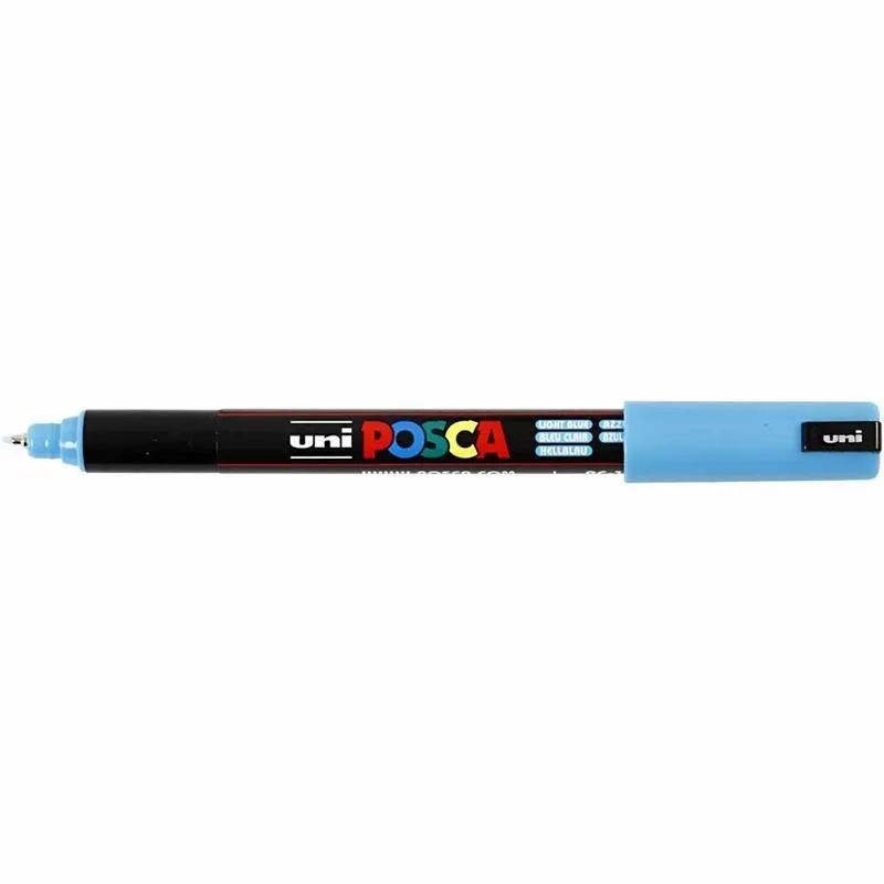 Posca Marker , Nr. PC-1MR, Strichstärke 0,7 mm, extrafein, Hellblau, 1 Stk