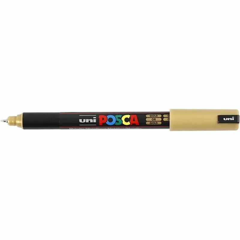 Posca Marker , Nr. PC-1MR, Strichstärke 0,7 mm, extrafein, Gold, 1 Stk