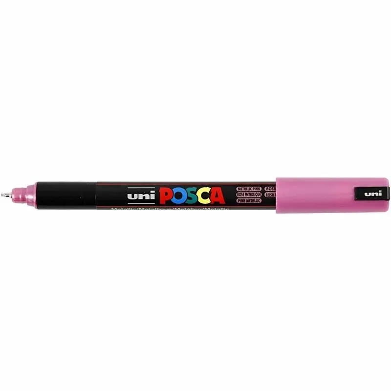 Posca Marker , Nr. PC-1MR, Strichstärke 0,7 mm, extrafein, Rosa metallic, 1 Stk