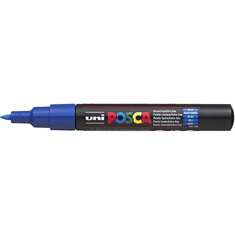 Posca Marker , Nr. PC-1M, Strichstärke 0,7 mm, extrafein, Blau, 1 Stk