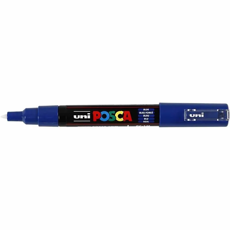 Posca Marker , Nr. PC-1M, Strichstärke 0,7 mm, extrafein, Blau, 1 Stk