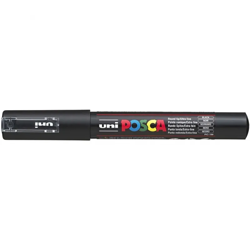 Posca Marker , Nr. PC-1M, Strichstärke 0,7 mm, extrafein, Schwarz, 1 Stk