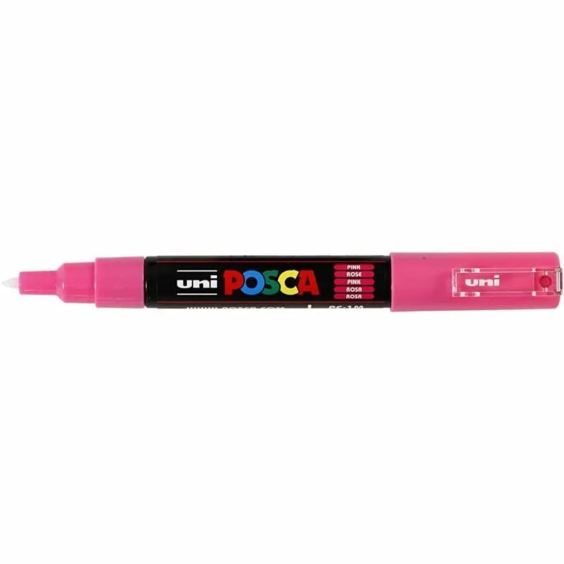 Posca Marker , Nr. PC-1M, Strichstärke 0,7 mm, extrafein, Pink, 1 Stk