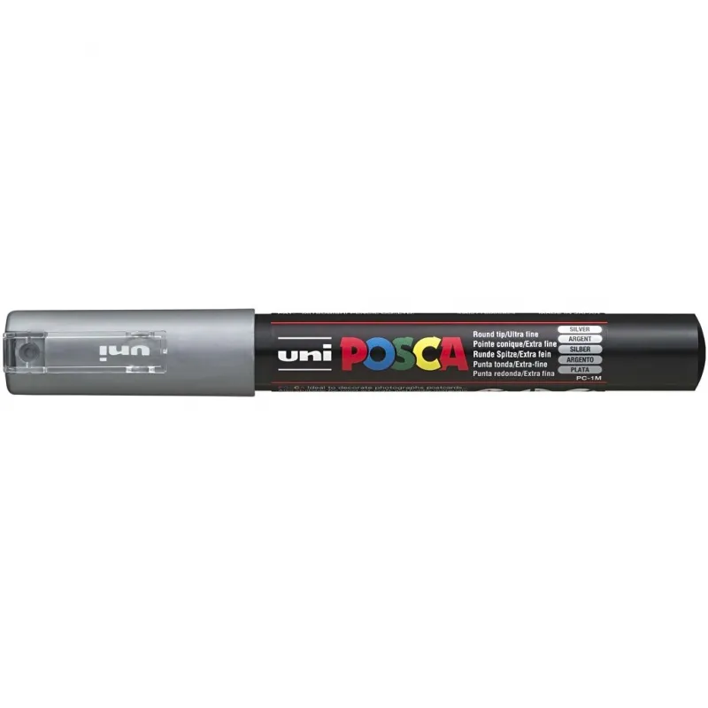 Posca Marker , Nr. PC-1M, Strichstärke 0,7 mm, extrafein, Silber, 1 Stk