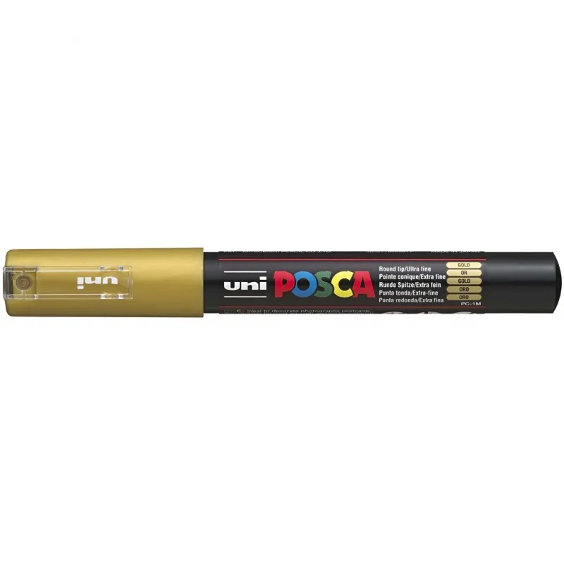 Posca Marker , Nr. PC-1M, Strichstärke 0,7 mm, extrafein, Gold, 1 Stk