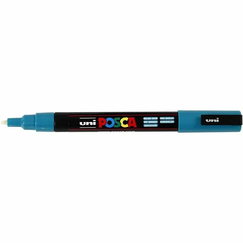 Posca Marker , Nr. PC-3M, Strichstärke 0,9-1,3 mm, fein, Smaragdgrün, 1 Stk