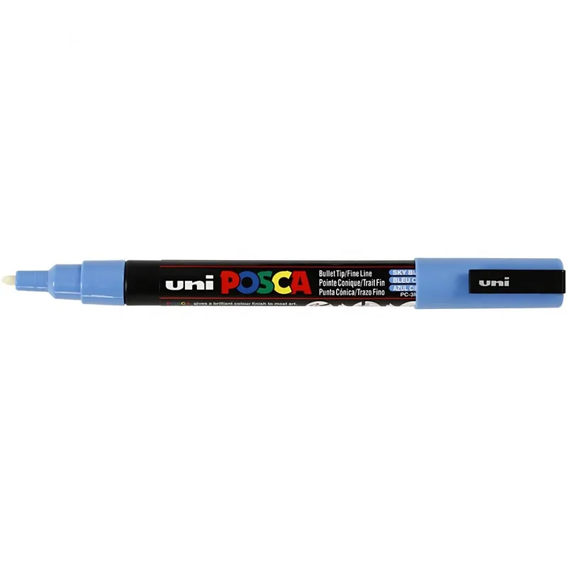 Posca Marker , Nr. PC-3M, Strichstärke 0,9-1,3 mm, fein, Himmelblau, 1 Stk