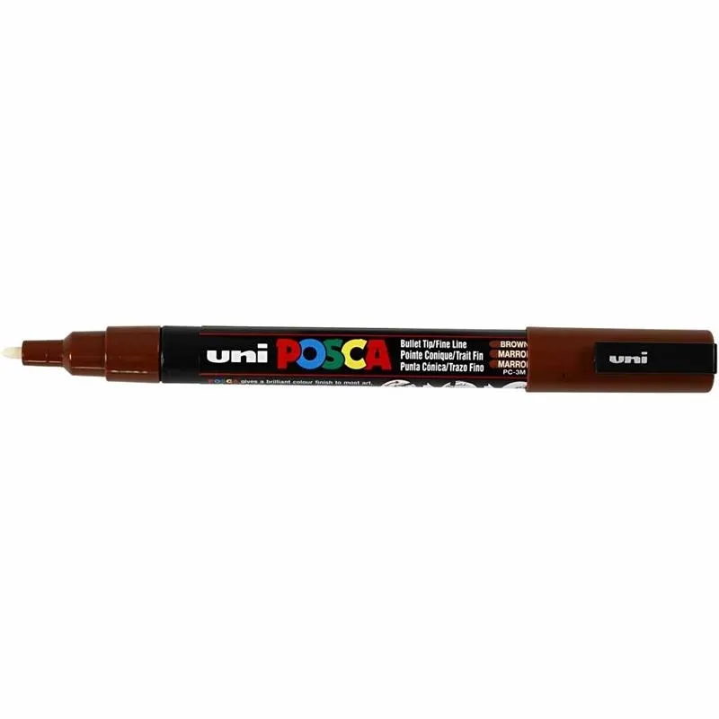 Posca Marker , Nr. PC-3M, Strichstärke 0,9-1,3 mm, fein, Braun, 1 Stk