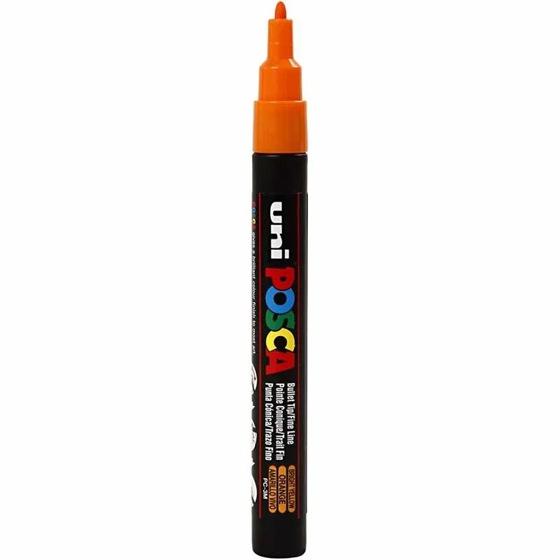 Posca Marker , Nr. PC-3M, Strichstärke 0,9-1,3 mm, fein, Orange, 1 Stk