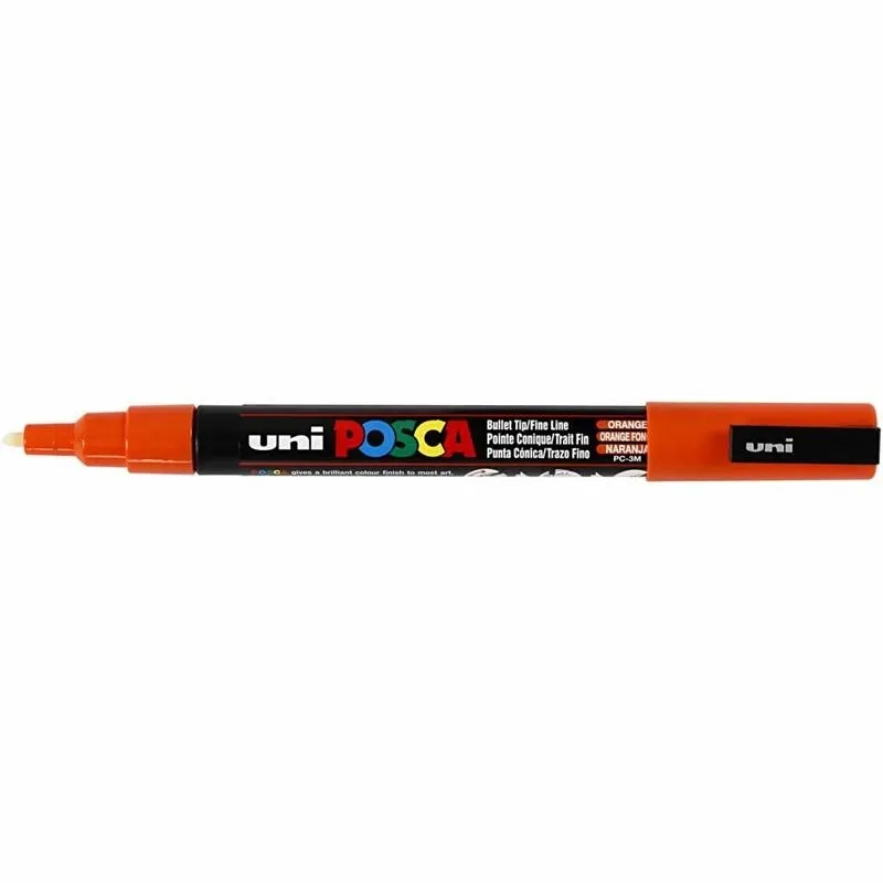 Posca Marker , Nr. PC-3M, Strichstärke 0,9-1,3 mm, fein, Orange, 1 Stk
